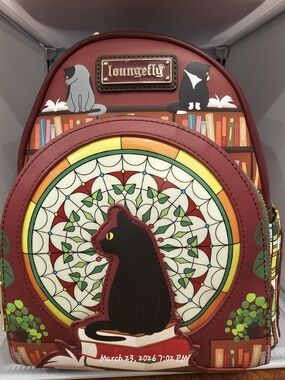 🎊Loungefly Black Cat Library Mini Backpack. BAM Exclusive🎊